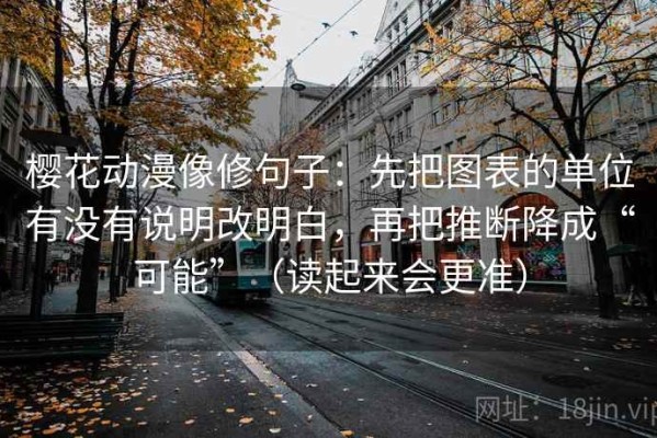 樱花动漫像修句子：先把图表的单位有没有说明改明白，再把推断降成“可能”（读起来会更准）